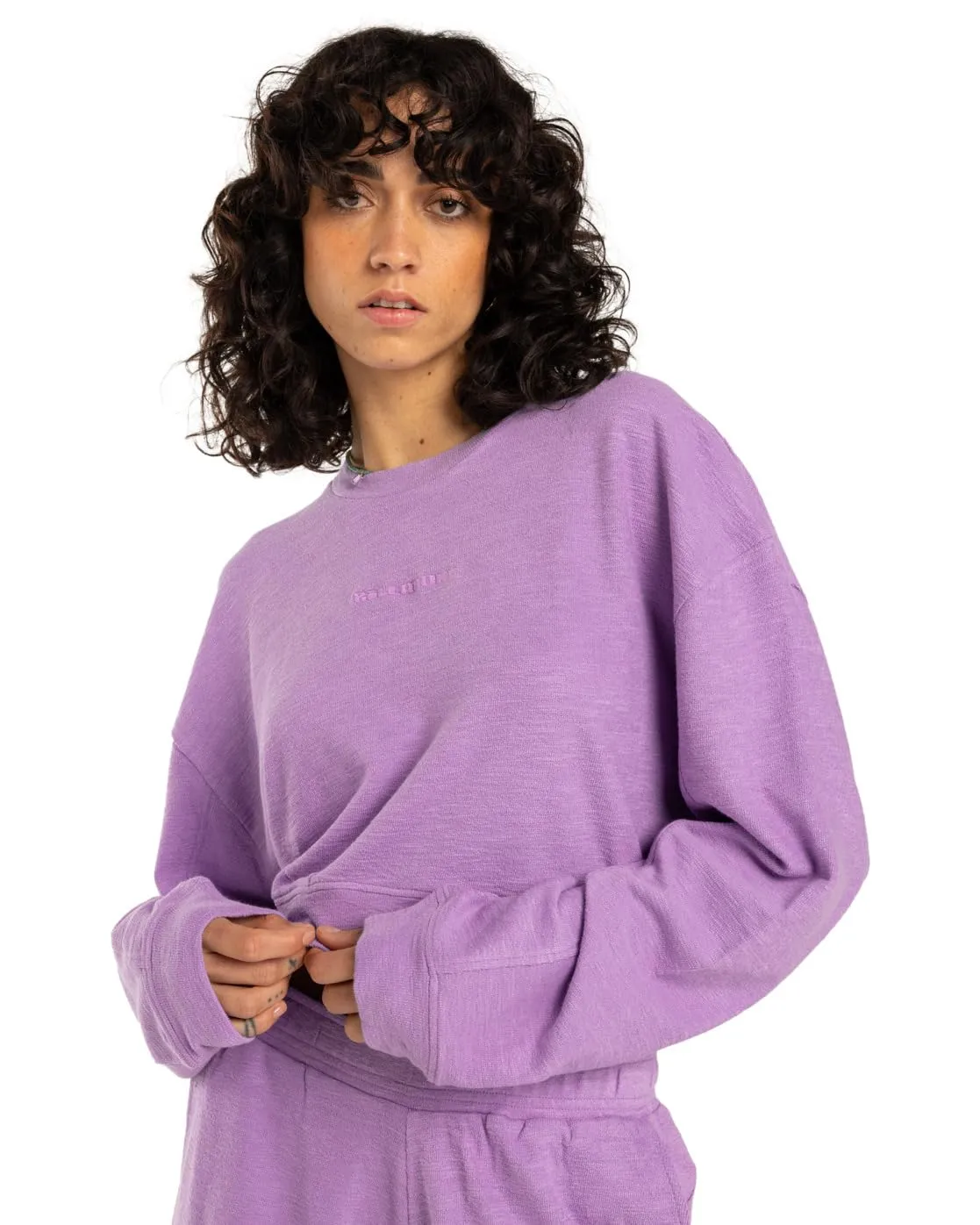 Billabong Cropped Fleece top donna pile taglia M