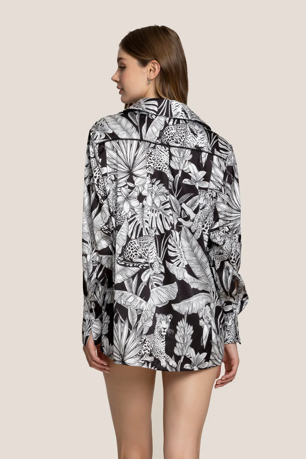 4 GIVENESS Black&White camicia maniche lunghe bianco nero
