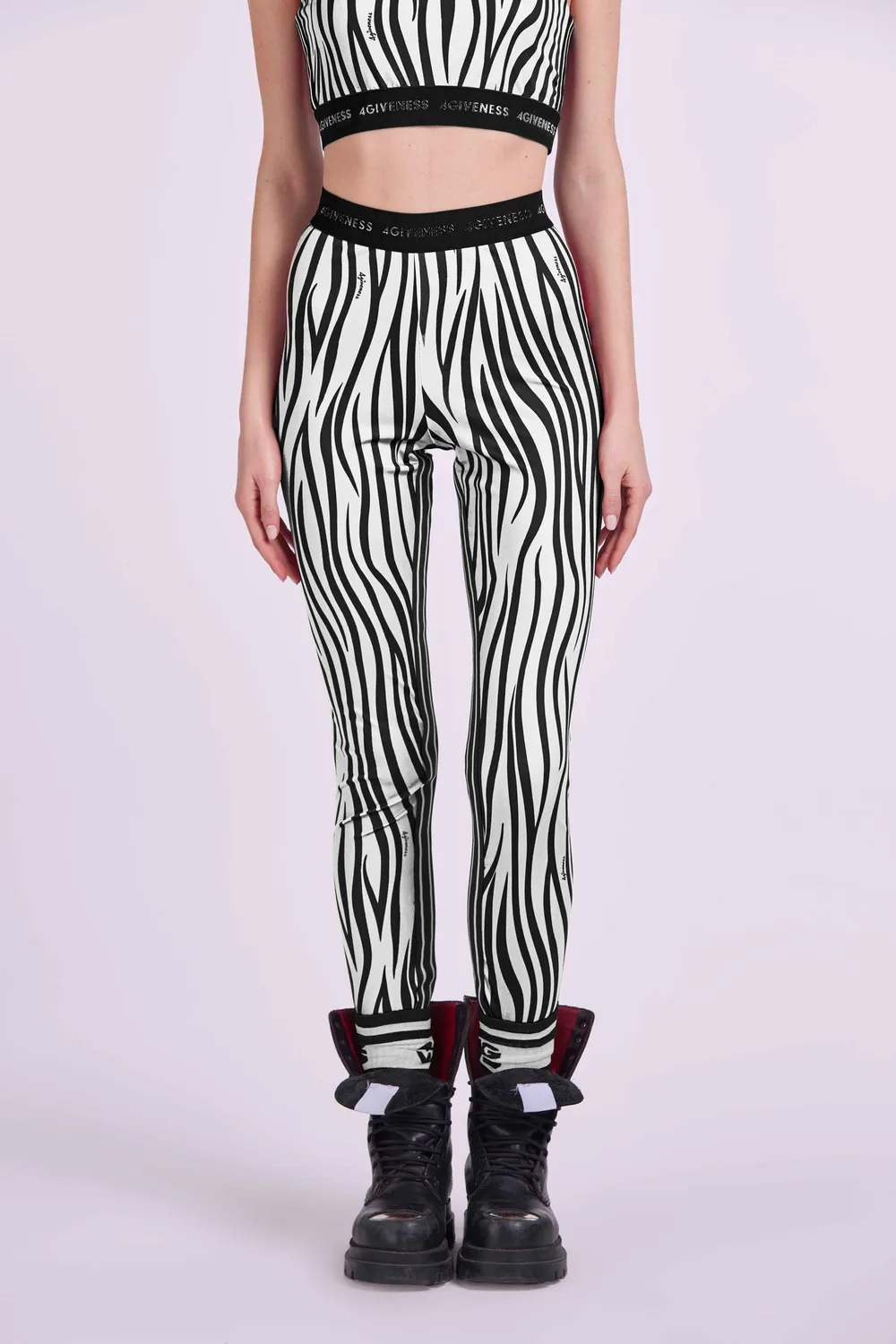 4 Giveness Leggings Lycra Zebra leggings donna