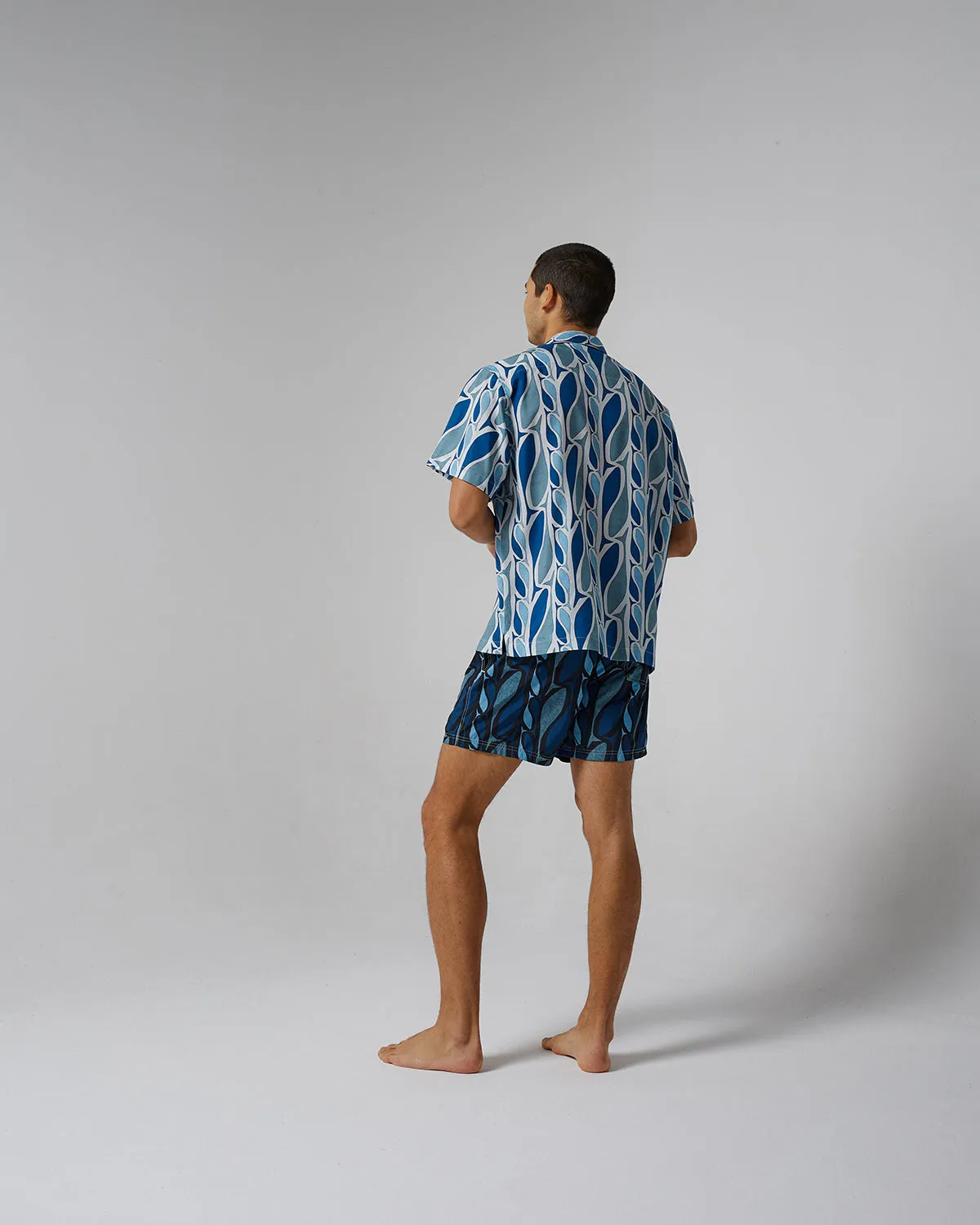 Mosso Sunwear Pesci camicia maniche corte bianca pesci
