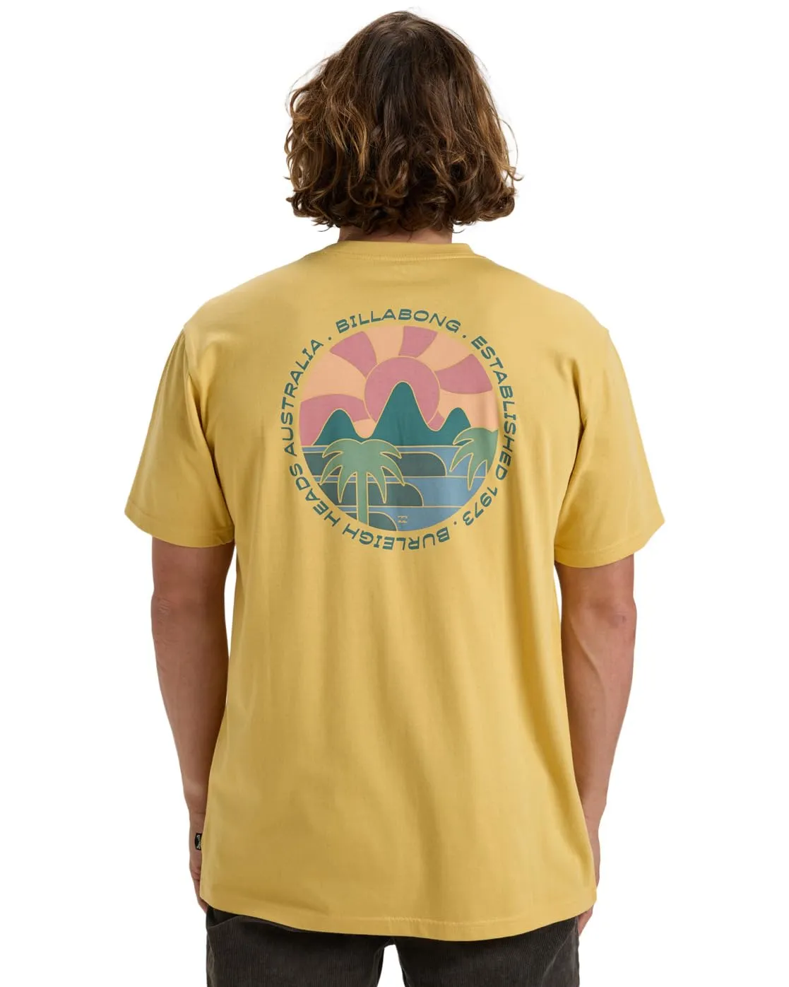 Billabong Brightness SS t-shirt uomo L Senape cotone