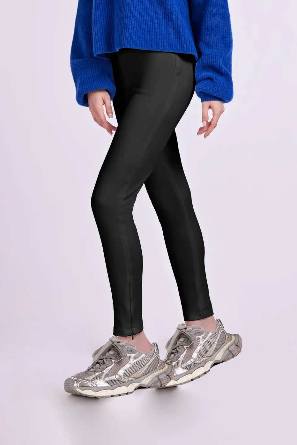 4Giveness Skinny Zip pantaloni ankle neri xs-m