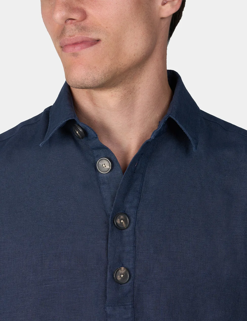 Ripa Ripa Vomero Polo Uomo Blu Lino Traspirante