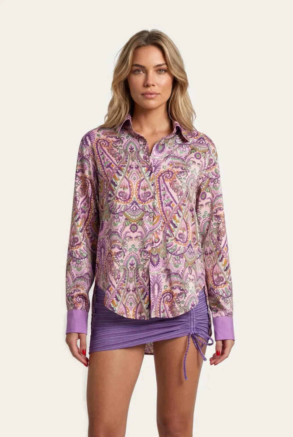 4 Giveness Paisley Bloom camicia fantasia heritage