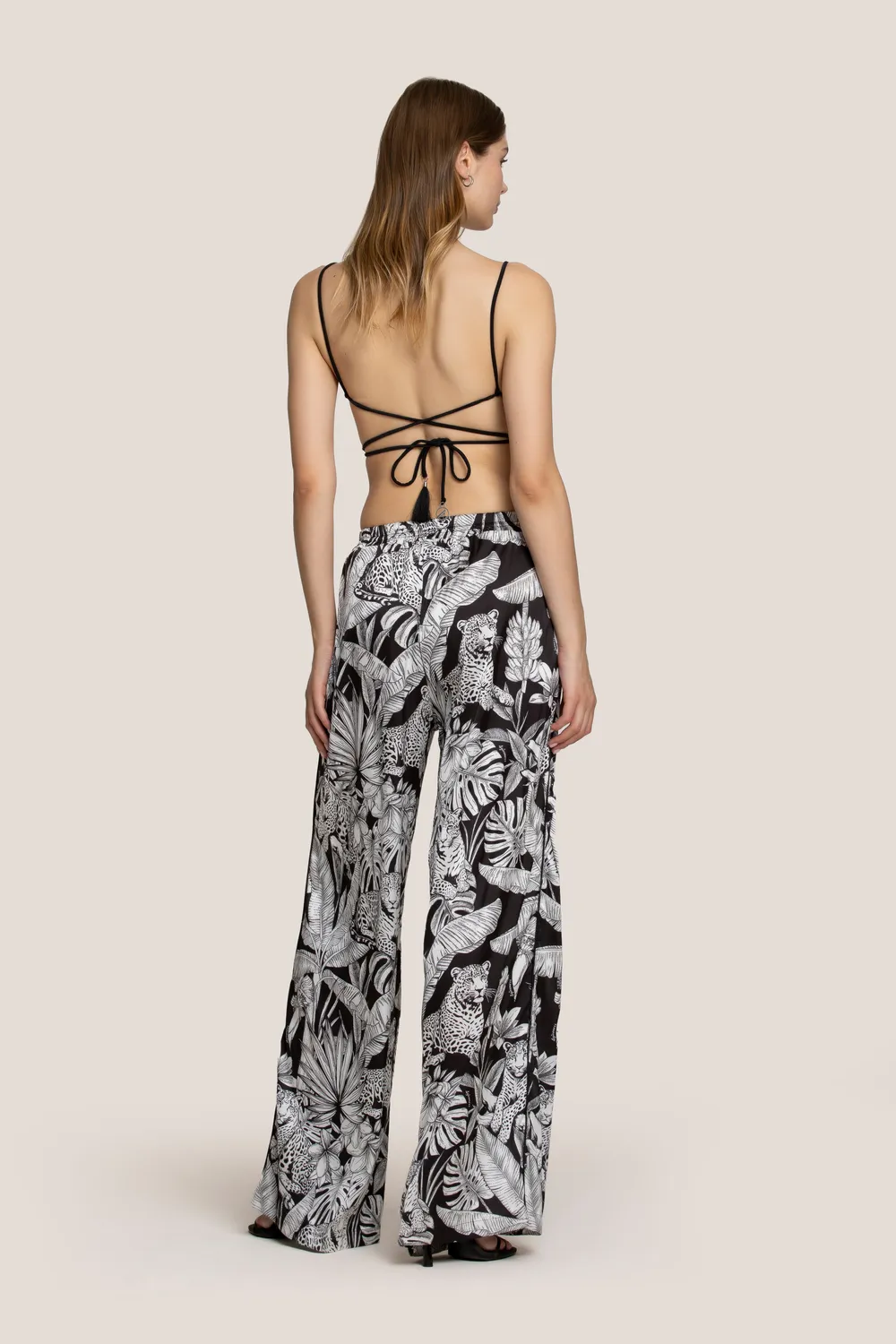 4 Giveness Palazzo Black&White pantaloni palazzo unica