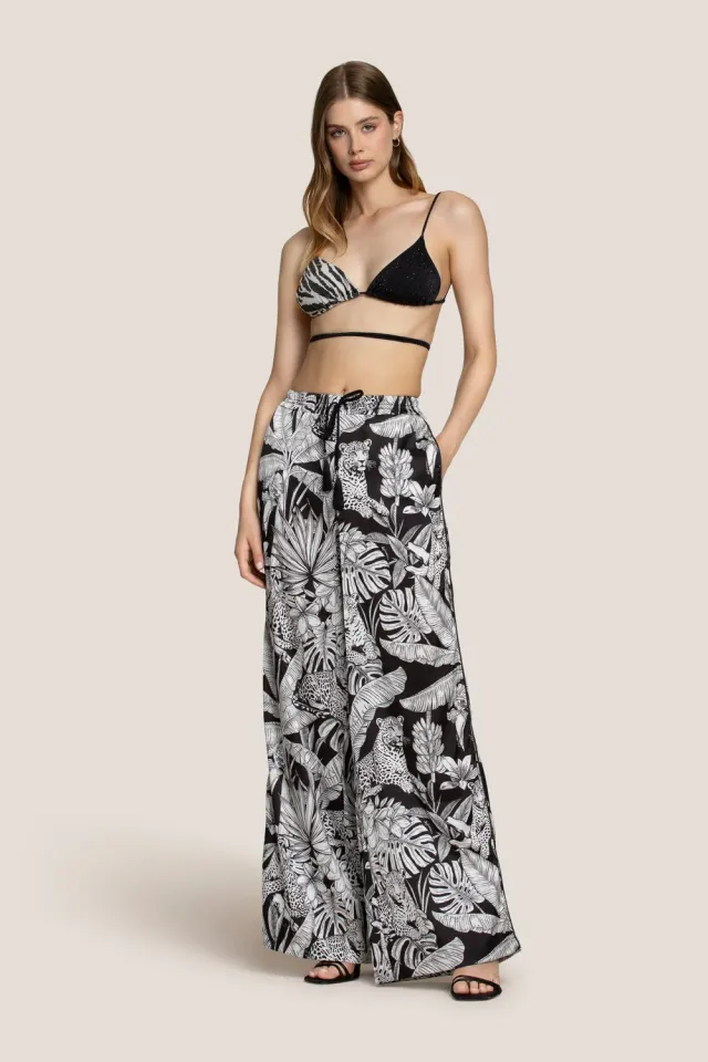 4 Giveness Palazzo Black&White pantaloni palazzo unica