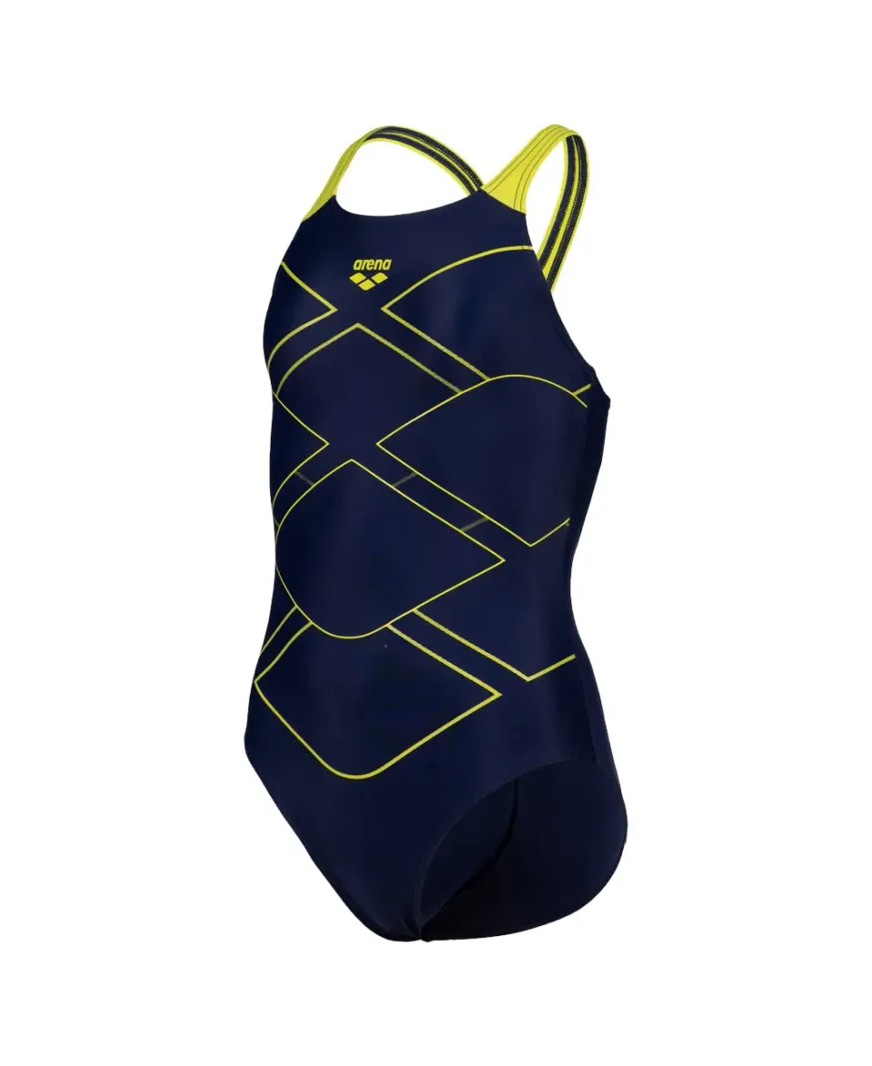 Arena Mark V Back costume intero bambina clororesistente