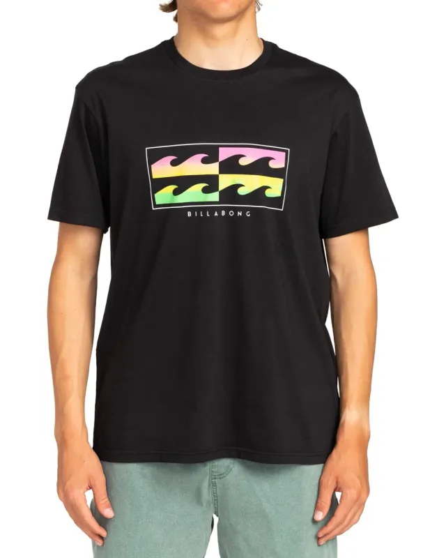 Billabong Inversed SS maglietta uomo nera logo petto