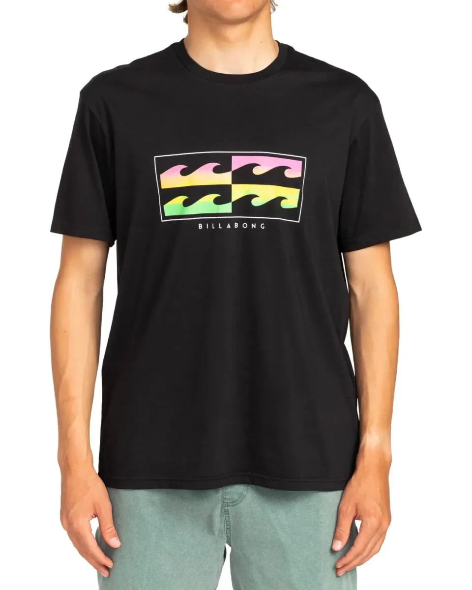 Billabong Inversed SS maglietta uomo nera logo petto