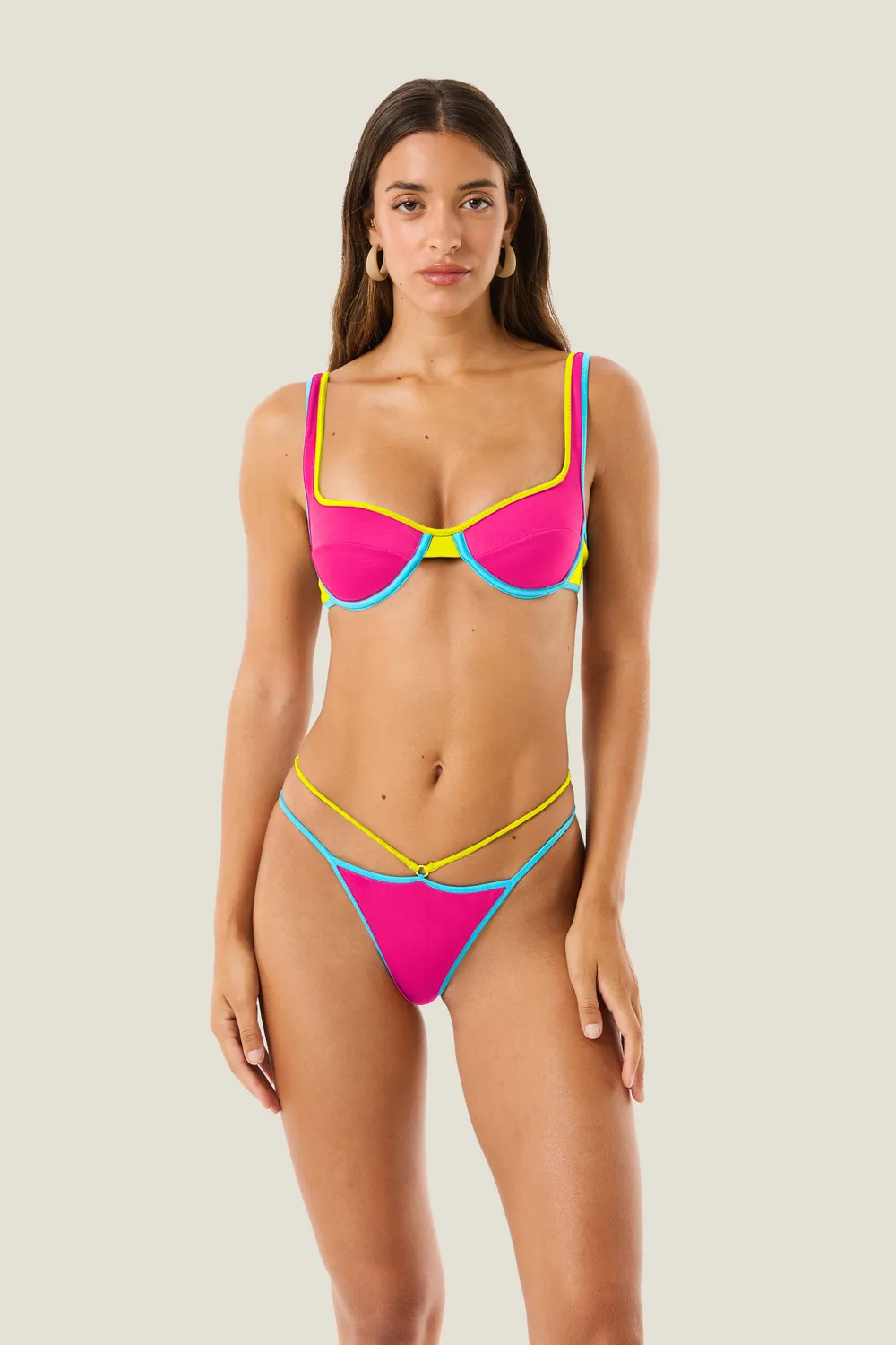 4 Giveness Shiny Colors bikini balconcino rosa S