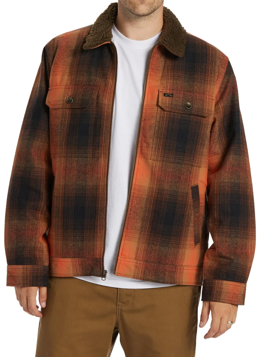 Billabong Barlow Sherpa giacca uomo marrone antivento