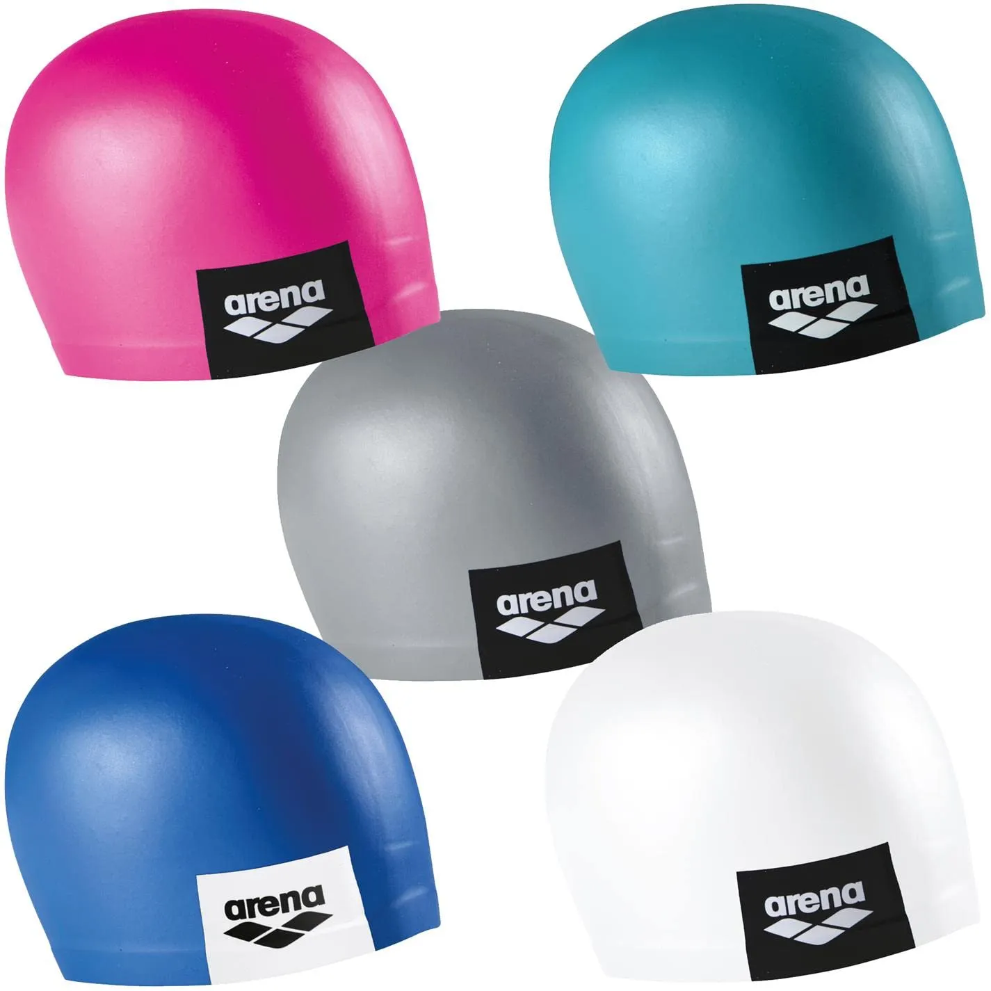Arena Logo Moulded cuffia nuoto viola silicone