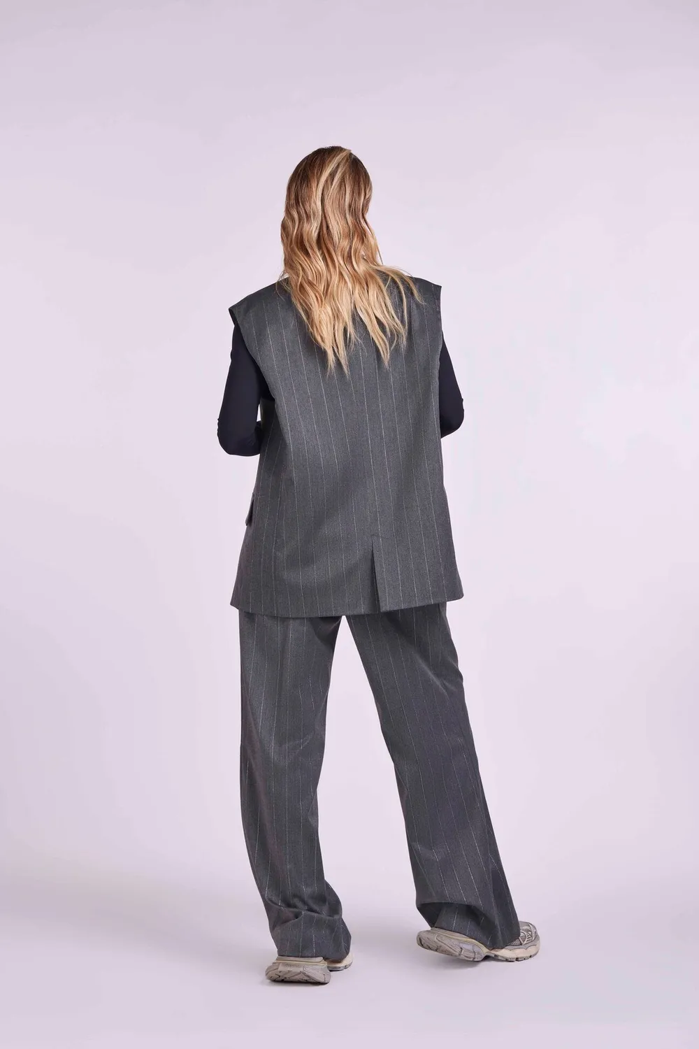 4 Giveness Celebrated gilet donna gessato taglia unica