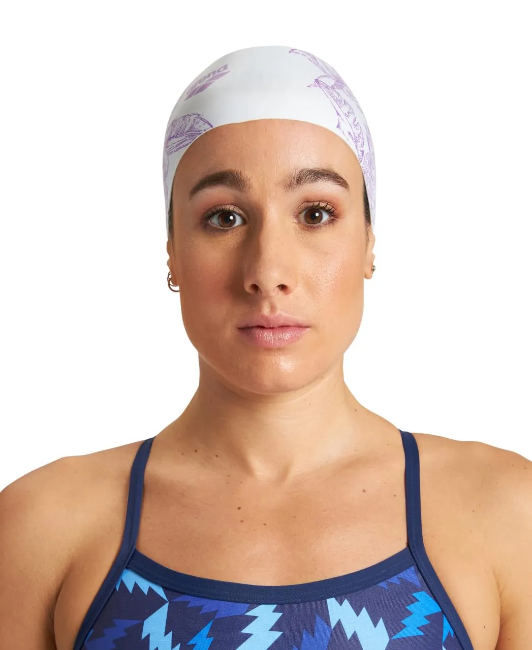 Arena Sirene Silicone cuffia nuoto capelli lunghi argento