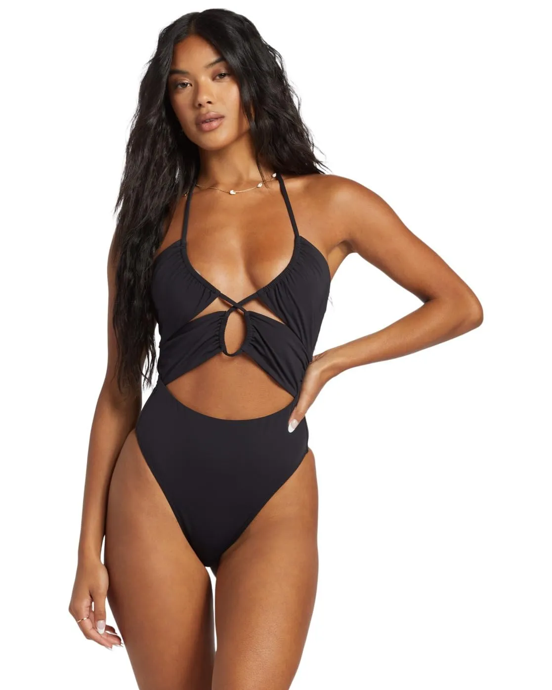 Billabong Sol Searcher costume intero nero scollo V