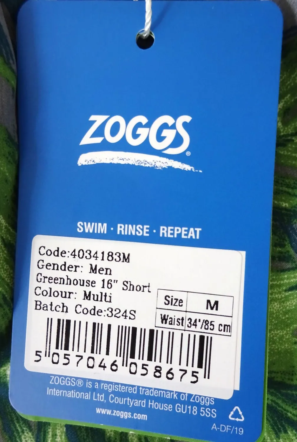 Zoggs Verdehouse 16 costume uomo boxer tropicale