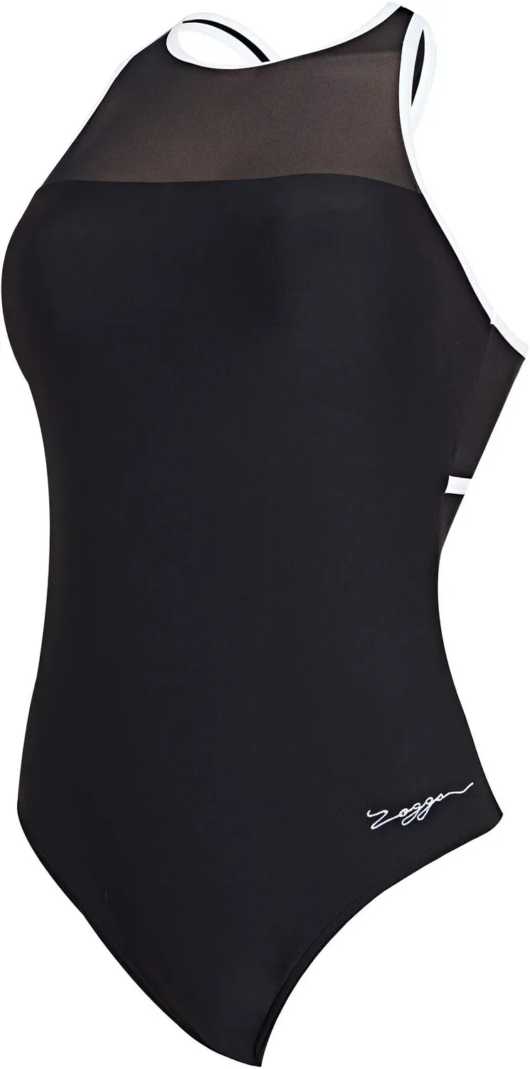 Zoggs Monochrome Mesh Costume Intero Donna 40 cloro-resistente