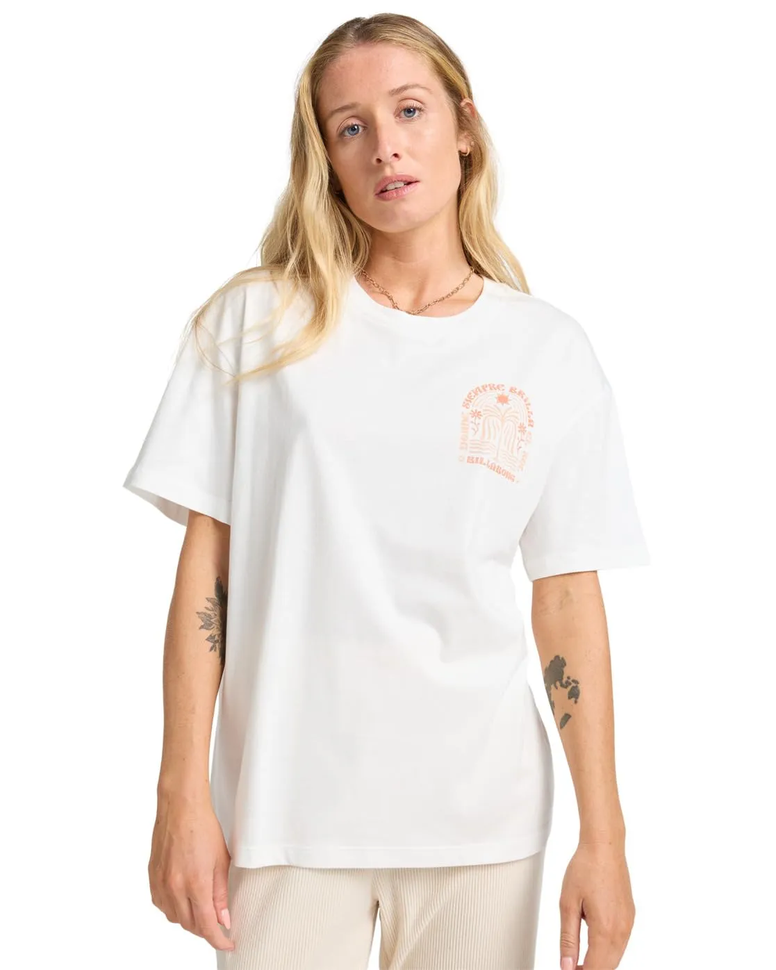 Billabong Always Looking T-Shirt Donna S Grigio Chiaro