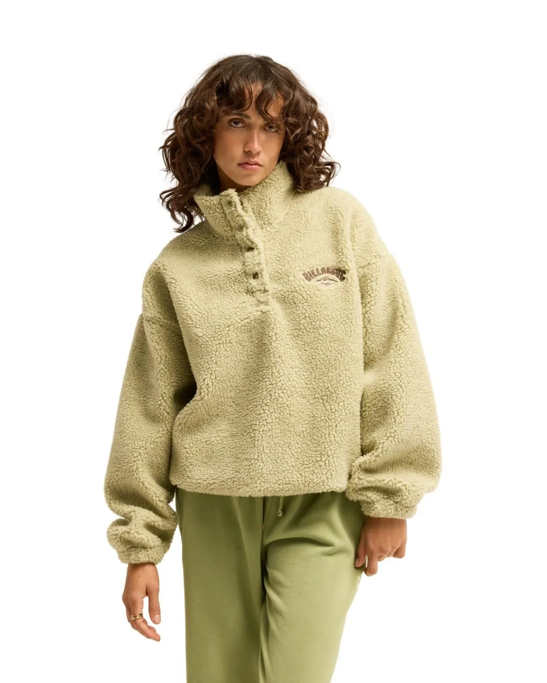 Billabong Run The Road Felpa Donna Collo Alto a Bottoni