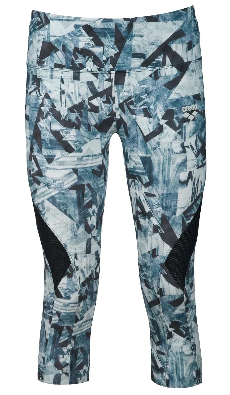 Arena Gym Leggings 3/4 Donna Glitch elasticizzati