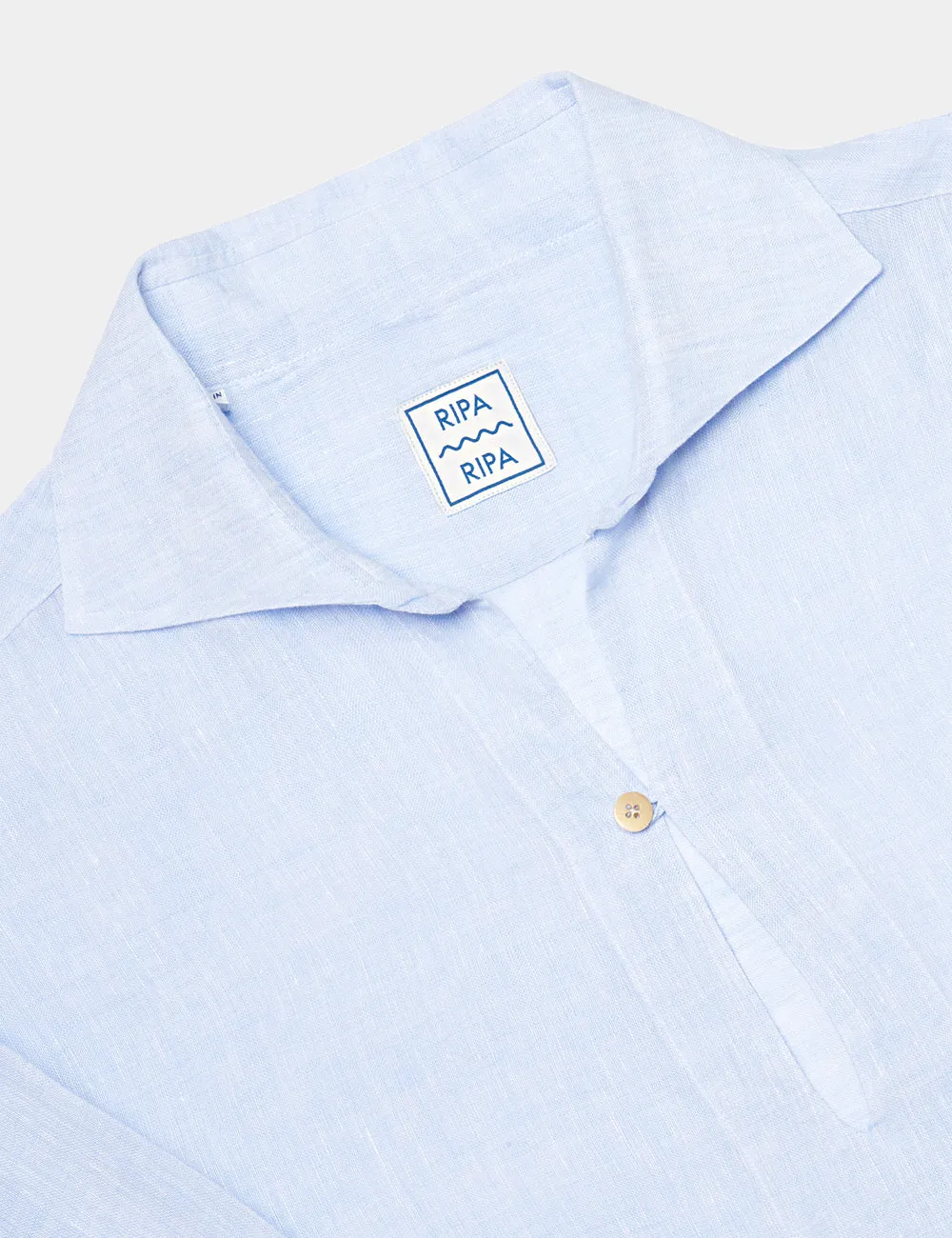 Ripa Ripa Capri Celeste camicia lino celeste