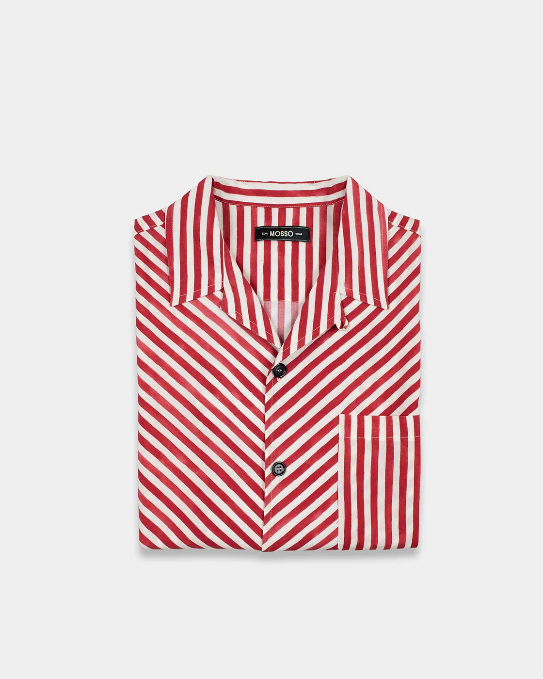 Mosso Sunwear Red Wave camicia manica corta TENCEL traspirante