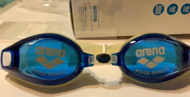 Arena Zoom X-Fit occhialini nuoto blu-trasparente antiappannamento