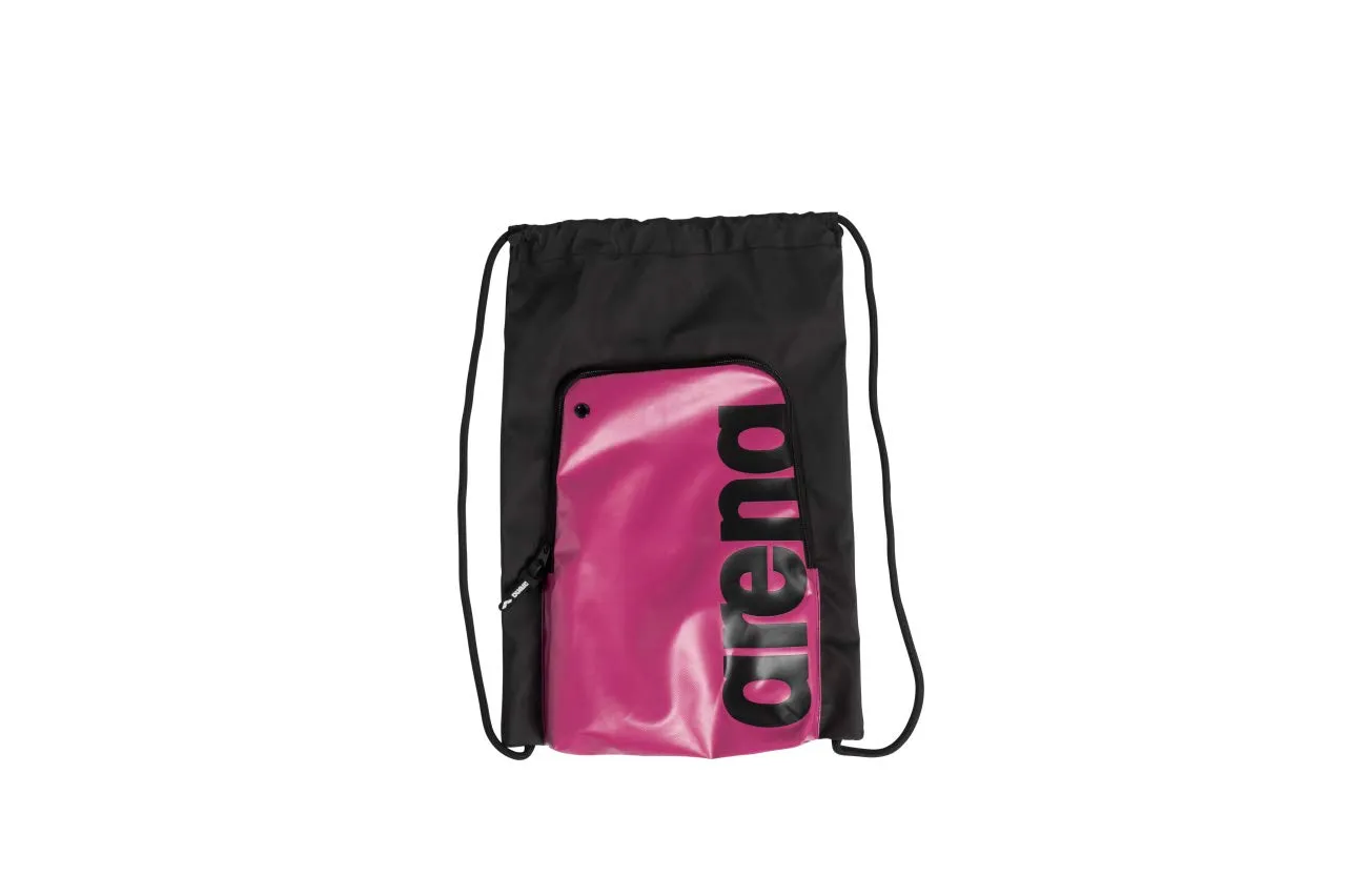 Arena Team Sacca piscina all Black zaino tessuto idrorepellente