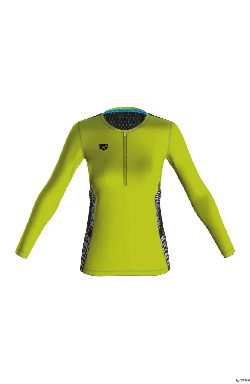 Arena W Run H/Z Maglia Donna Running Maniche Lunghe Zip