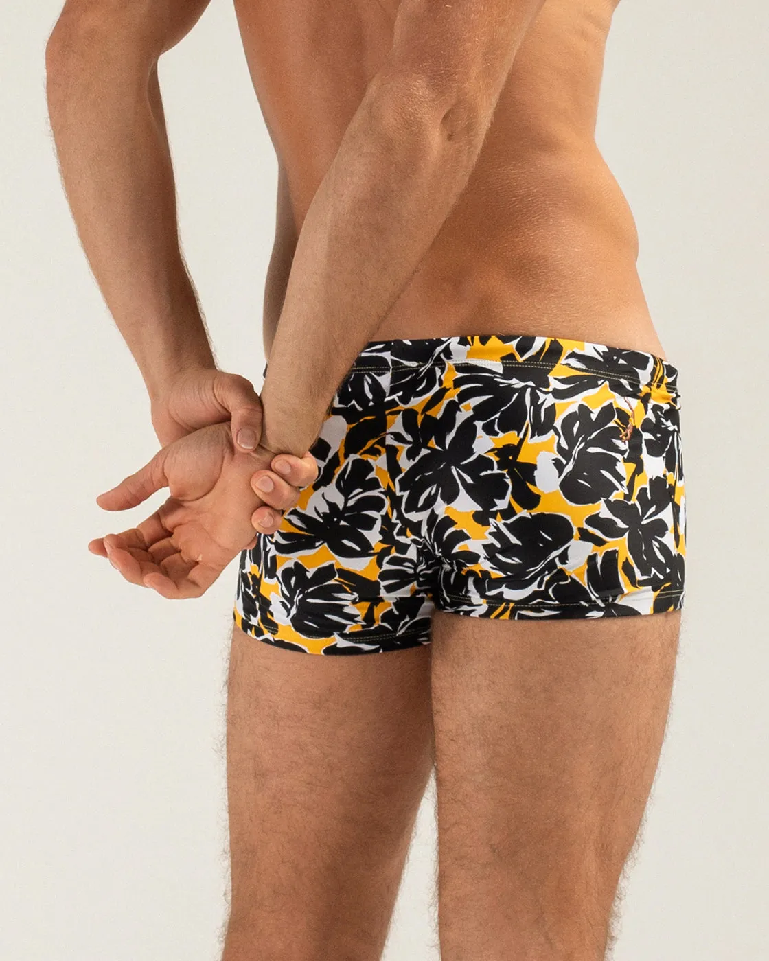 Mosso Sunwear Foliage Slip Boxer Nero Protezione UV