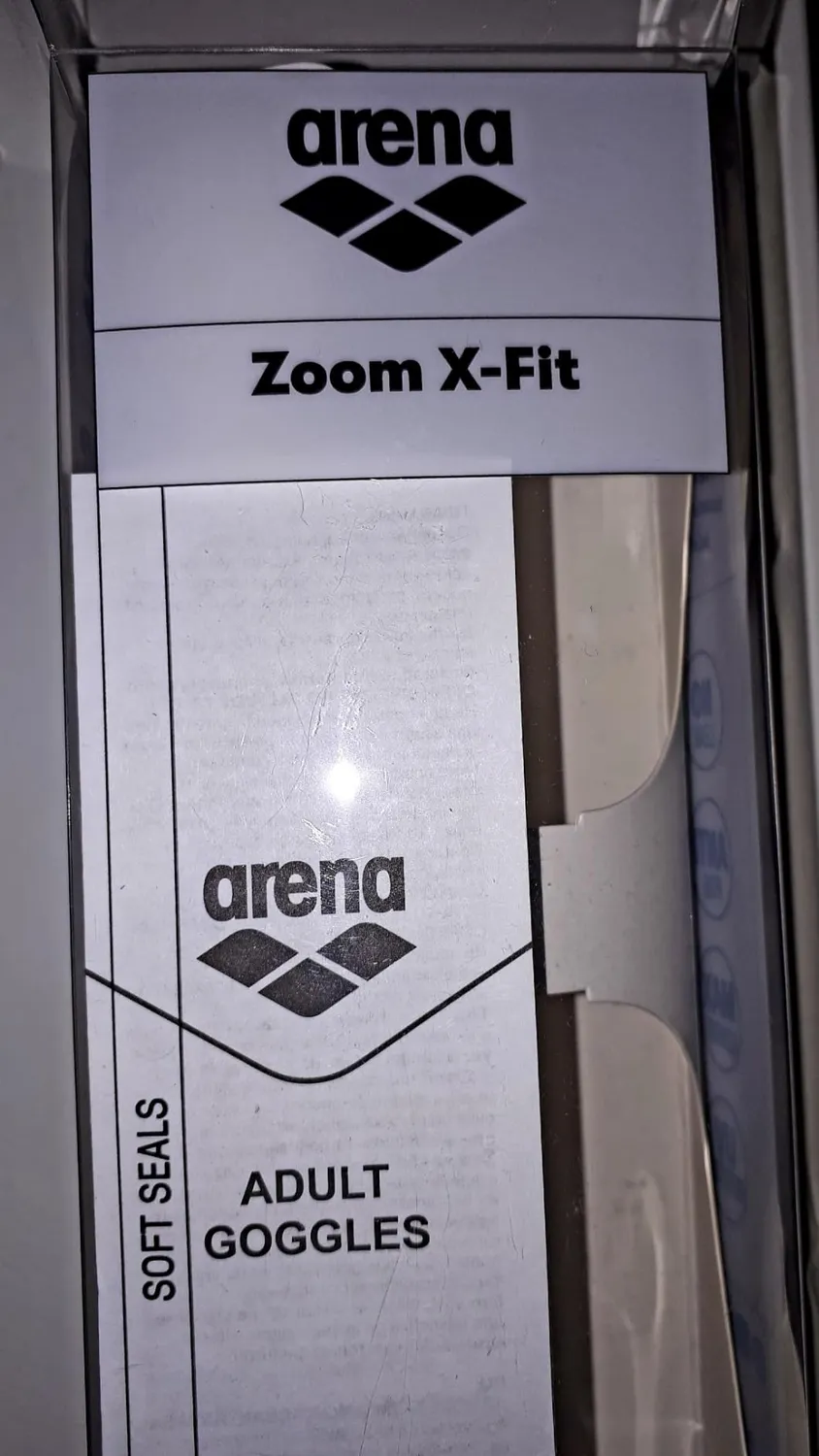 Arena Zoom X-Fit occhialini nuoto blu-trasparente antiappannamento