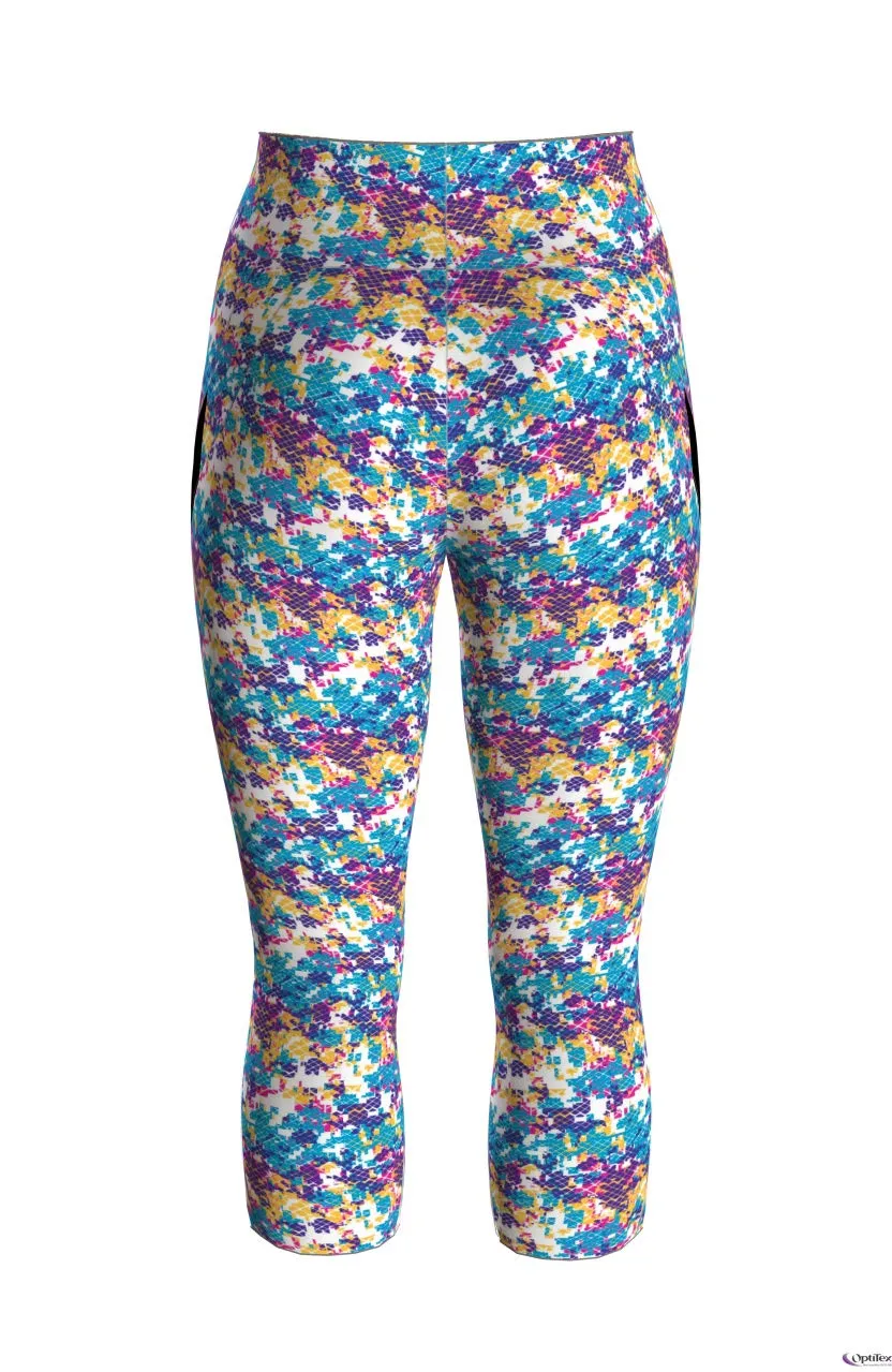 Arena leggings donna mimetico verde-nero sostegno medio