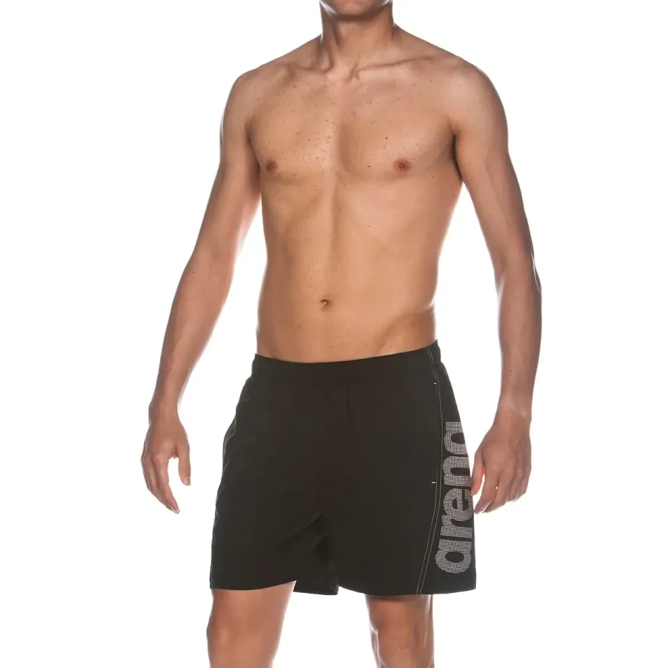 Arena Logo boxer mare uomo nero black-white asciugatura rapida