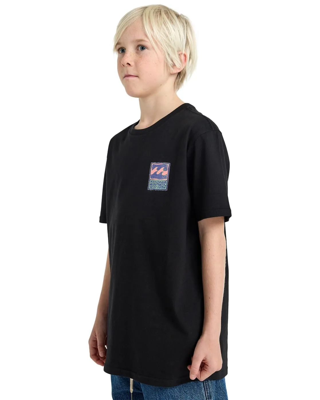 Billabong Stamp SS T-Shirt Bambino 12 Anni Nero Cotone