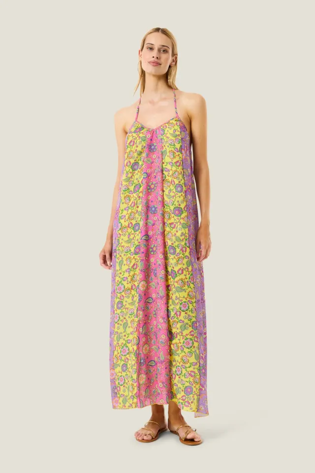 4 Giveness Boho Chic abito lungo scollo