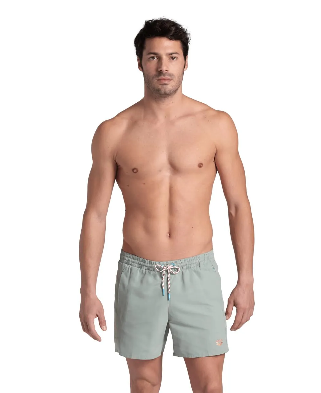 Arena Pro_File Logo pantaloncino uomo blu lago-bianco