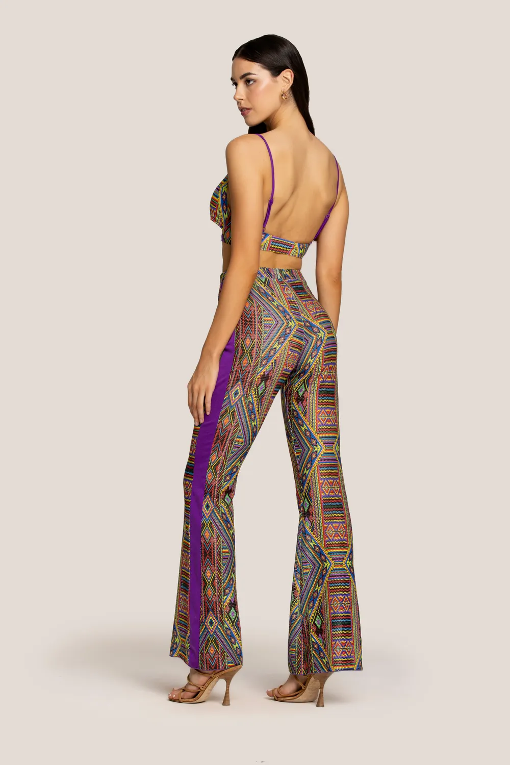 4 Giveness Masai Colors Pantaloni Zampa Stampa