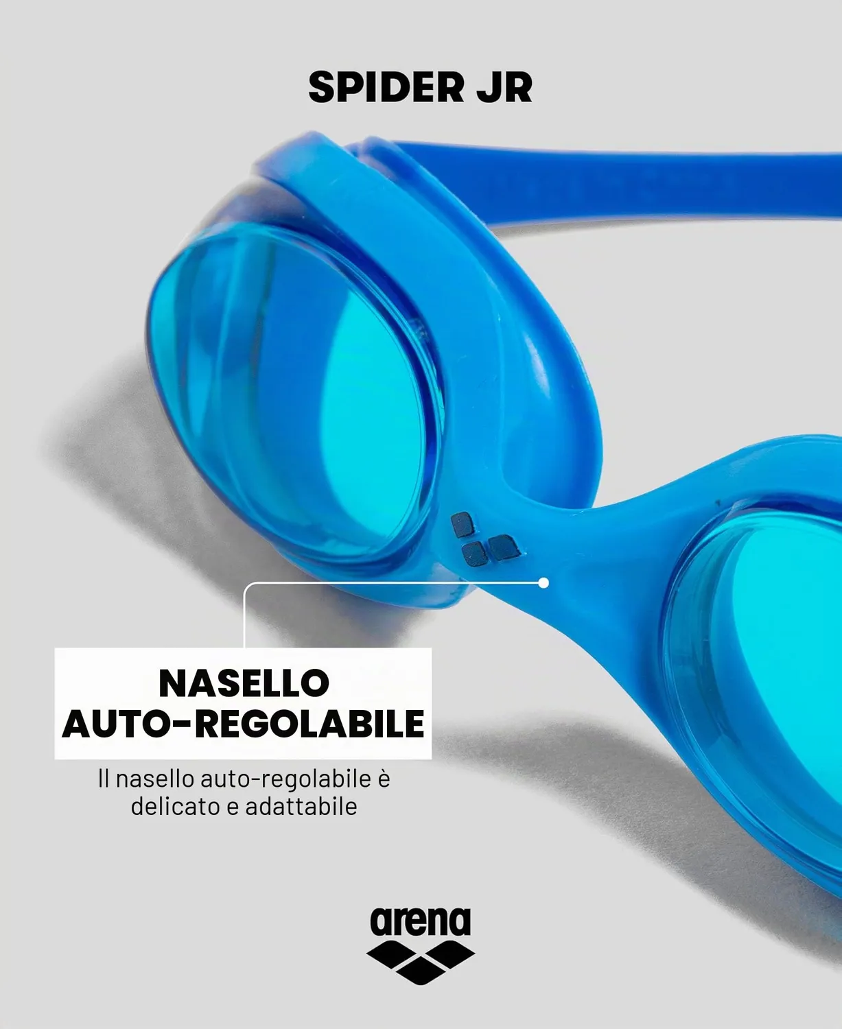 Arena Spider Junior occhialini bimbo lime fucsia mirror