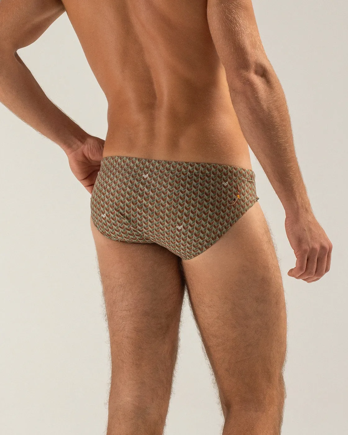 Mosso Sunwear Grains slip mare marrone ECONYL