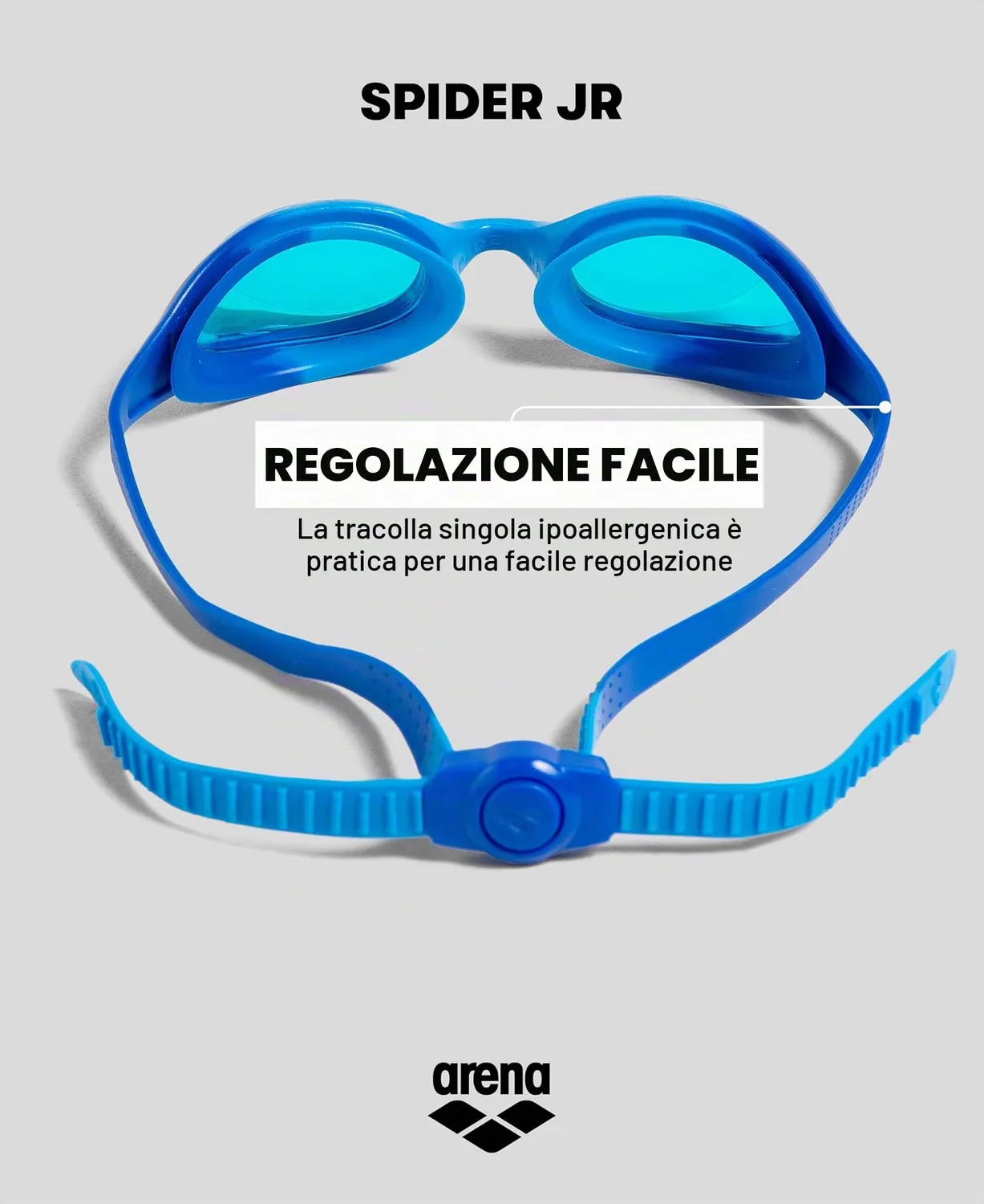 Arena Spider Junior occhialini bimbo lime fucsia mirror