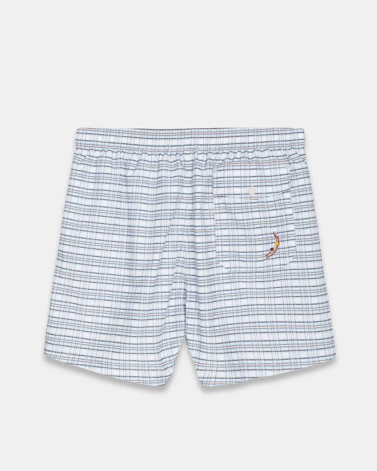 Mosso Sunwear Micro Check costume blu quadretti poliestere